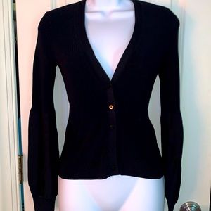 Theory Regal Wool V-neck Ribbed Cardigan